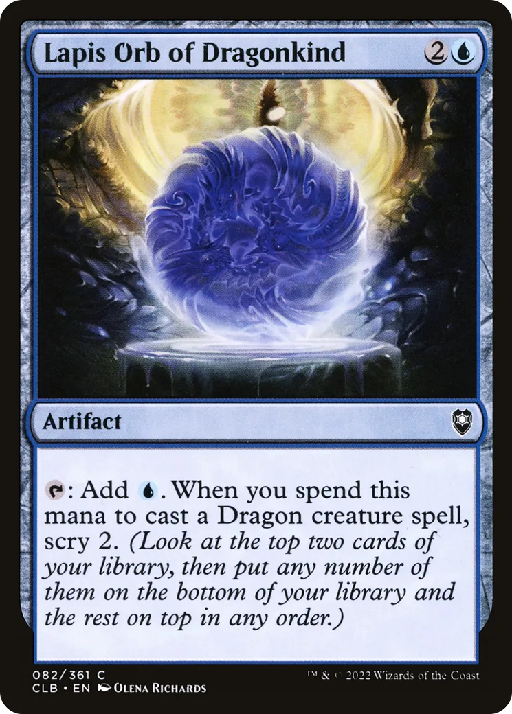 Lapis Orb of Dragonkind — Commander Legends: Battle for Baldur's Gate — Magic: The Gathering
