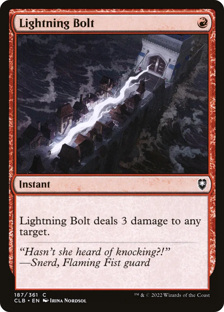 Lightning Bolt — Commander Legends: Battle for Baldur's Gate — Magic: The Gathering