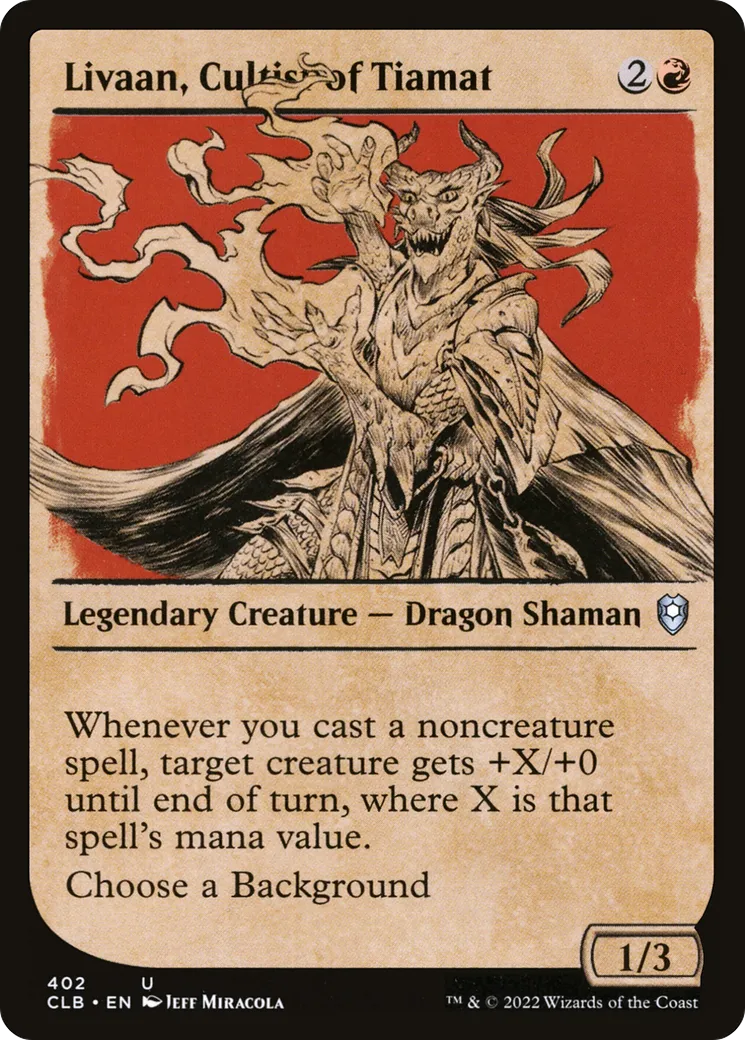 Livaan, Cultist of Tiamat — Commander Legends: Battle for Baldur's Gate — Magic: The Gathering