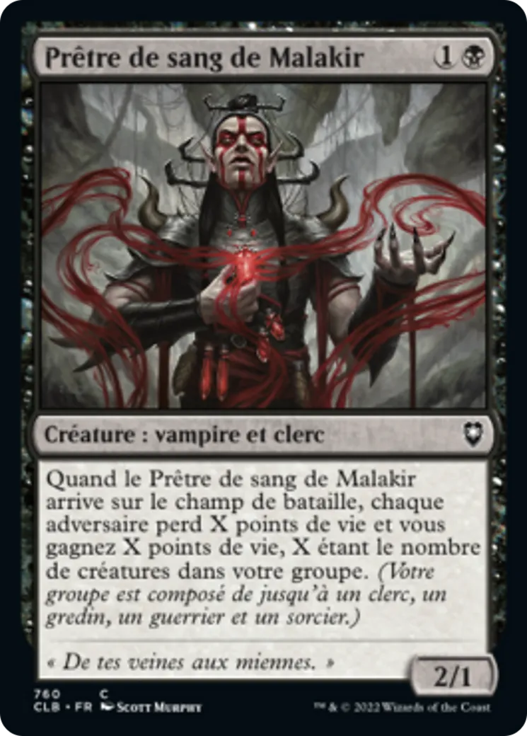 Prêtre de sang de Malakir — Commander Legends: Battle for Baldur's Gate — Magic: The Gathering