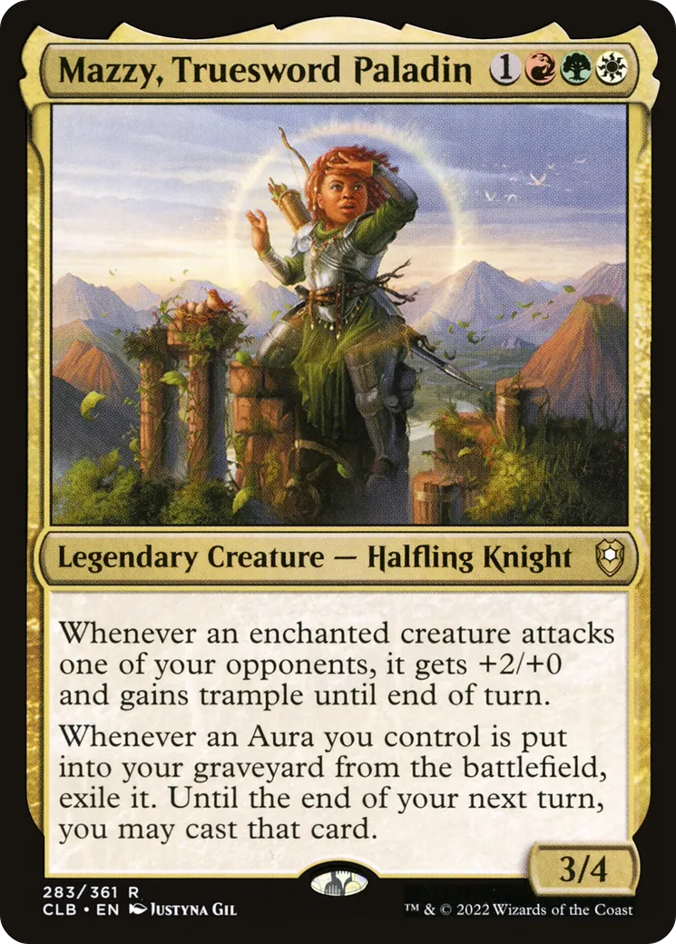 Mazzy, Truesword Paladin — Commander Legends: Battle for Baldur's Gate — Magic: The Gathering