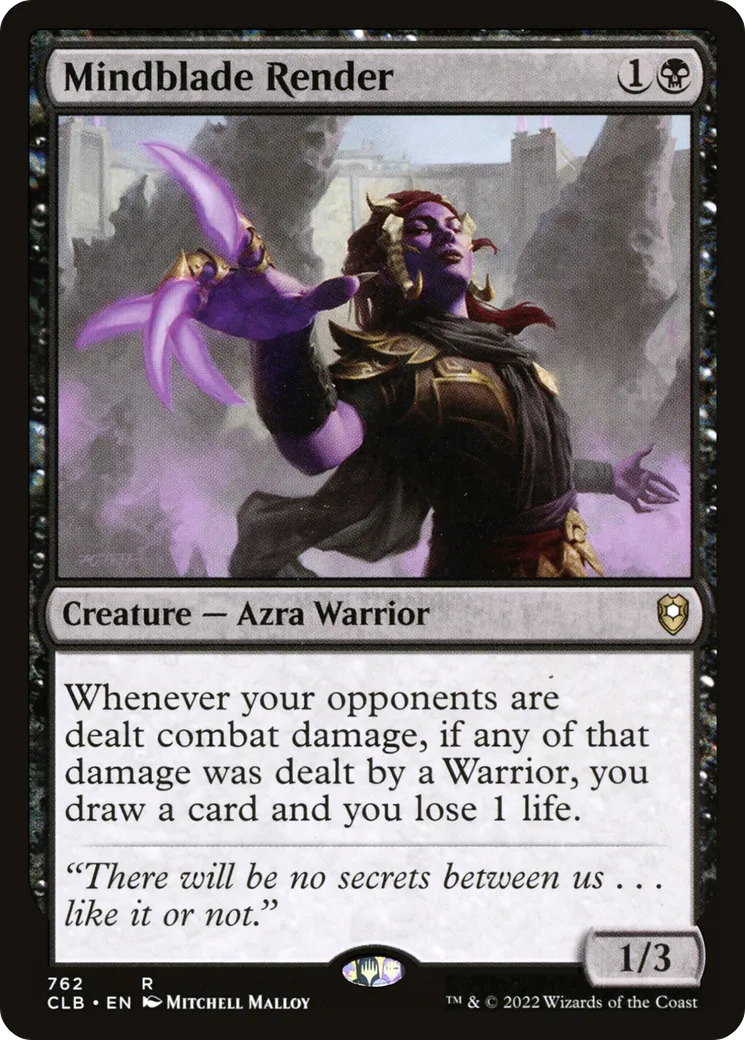 Mindblade Render — Commander Legends: Battle for Baldur's Gate — Magic: The Gathering