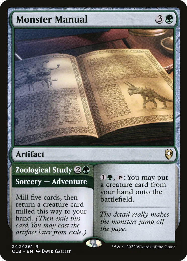 Monster Manual // Zoological Study — Commander Legends: Battle for Baldur's Gate — Magic: The Gathering