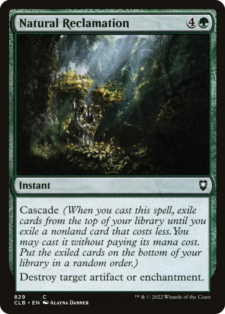 Natural Reclamation from Commander Legends: Battle for Baldur's Gate - Magic: The Gathering