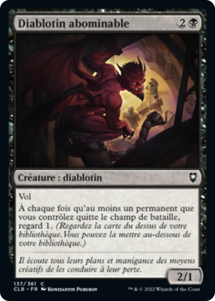 Diablotin abominable — Commander Legends: Battle for Baldur's Gate — Magic: The Gathering