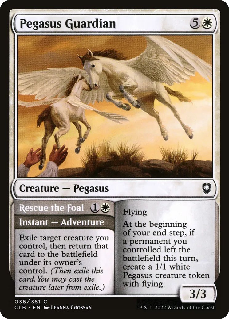 Vigile pégase // Sauver le poulain — Commander Legends: Battle for Baldur's Gate — Magic: The Gathering