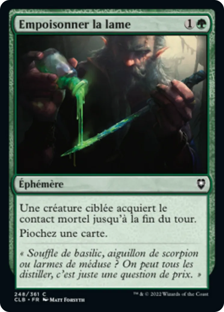 Empoisonner la lame — Commander Legends: Battle for Baldur's Gate — Magic: The Gathering