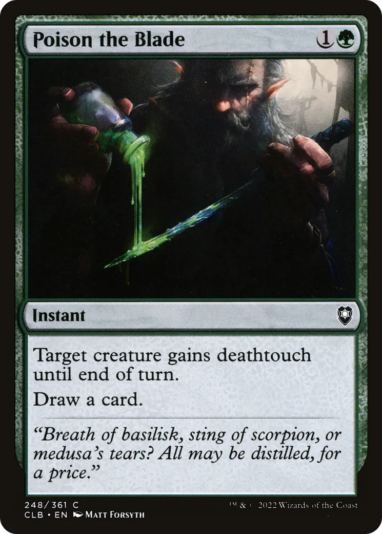 Empoisonner la lame — Commander Legends: Battle for Baldur's Gate — Magic: The Gathering