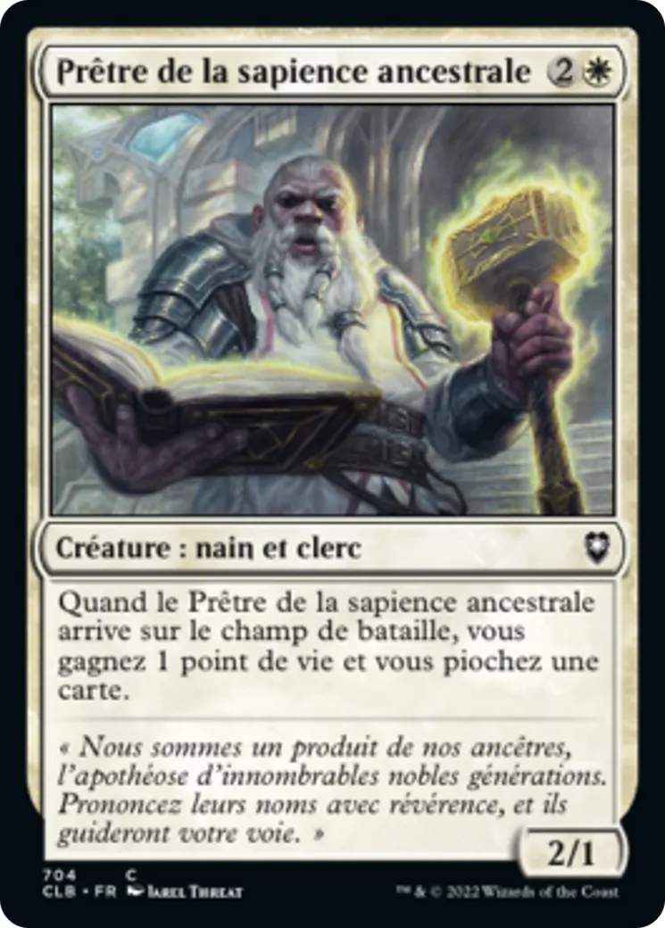 Prêtre de la sapience ancestrale — Commander Legends: Battle for Baldur's Gate — Magic: The Gathering