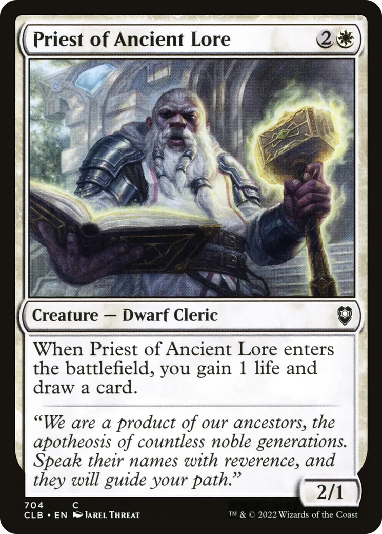 Priest of Ancient Lore — Commander Legends: Battle for Baldur's Gate — Magic: The Gathering
