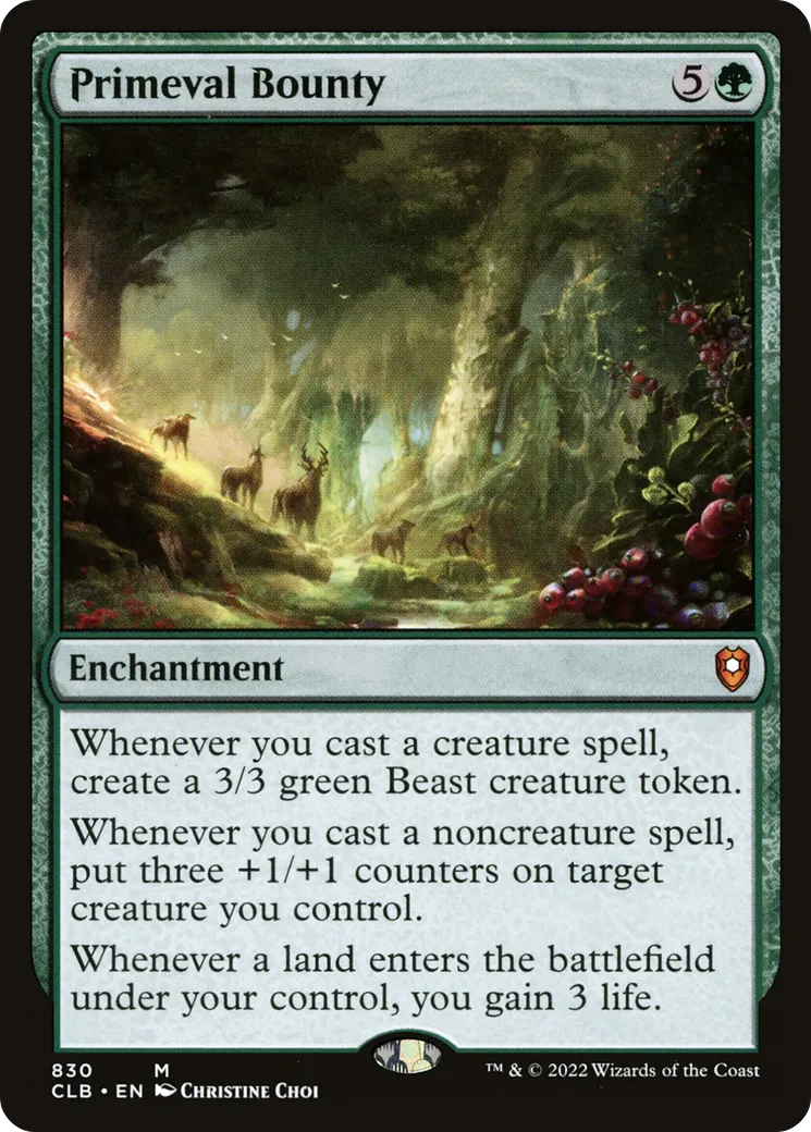 Primeval Bounty from Commander Legends: Battle for Baldur's Gate - Magic: The Gathering