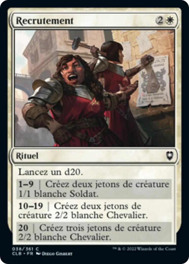 Recrutement — Commander Legends: Battle for Baldur's Gate — Magic: The Gathering