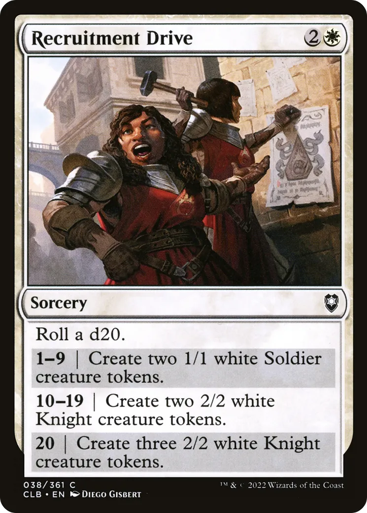 Recrutement — Commander Legends: Battle for Baldur's Gate — Magic: The Gathering