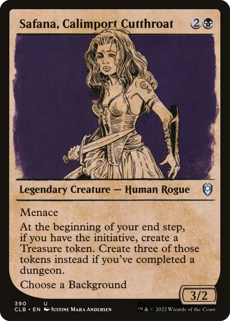 Safana, Calimport Cutthroat — Commander Legends: Battle for Baldur's Gate — Magic: The Gathering