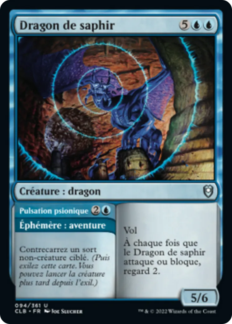 Dragon de saphir // Pulsation psionique — Commander Legends: Battle for Baldur's Gate — Magic: The Gathering