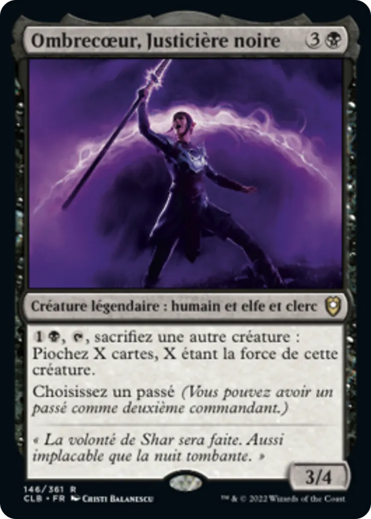 Ombrecœur, Justicière noire — Commander Legends: Battle for Baldur's Gate — Magic: The Gathering