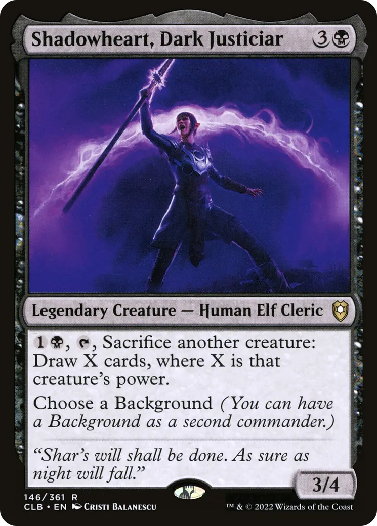Shadowheart, Dark Justiciar — Commander Legends: Battle for Baldur's Gate — Magic: The Gathering