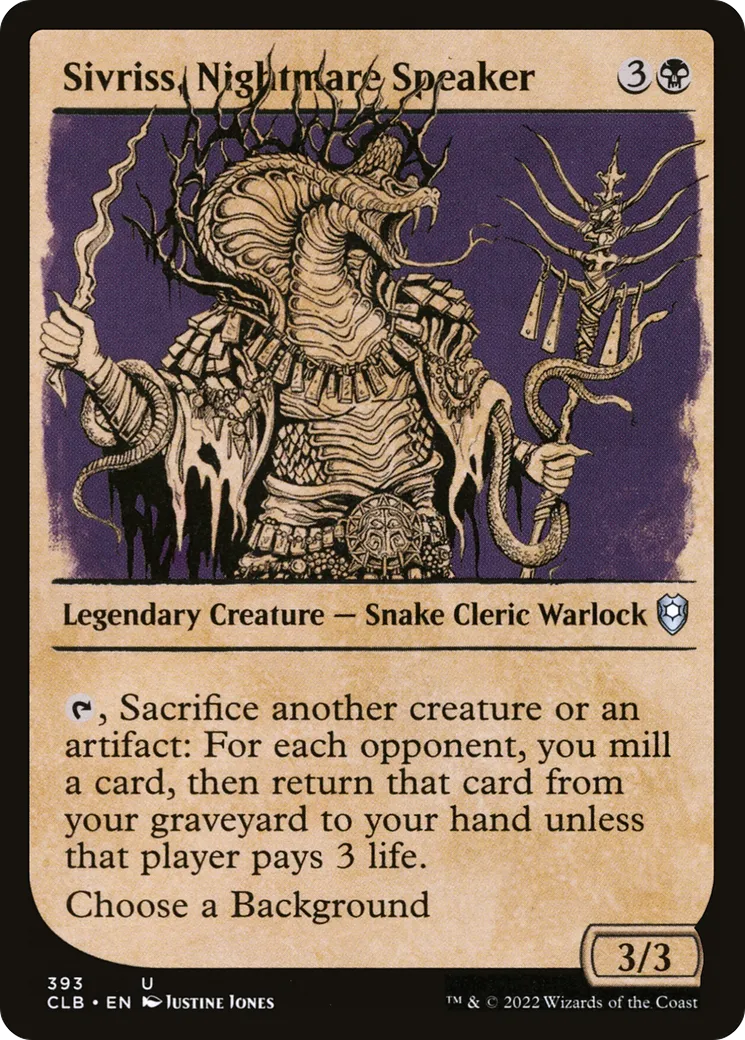 Sivriss, Nightmare Speaker — Commander Legends: Battle for Baldur's Gate — Magic: The Gathering