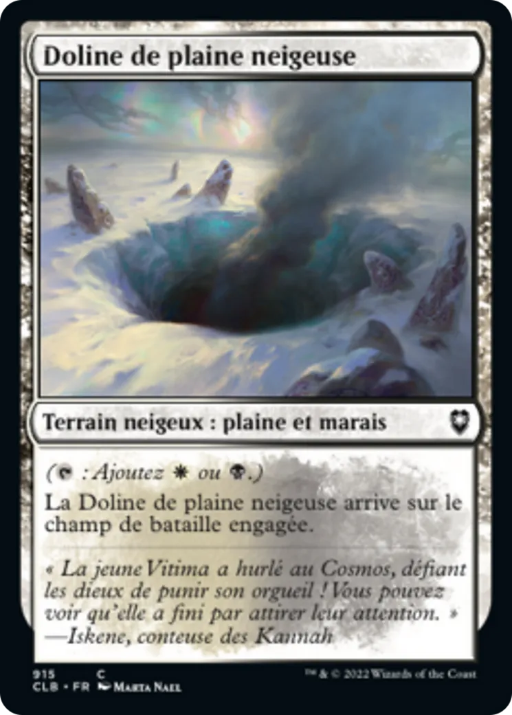 Doline de plaine neigeuse — Commander Legends: Battle for Baldur's Gate — Magic: The Gathering