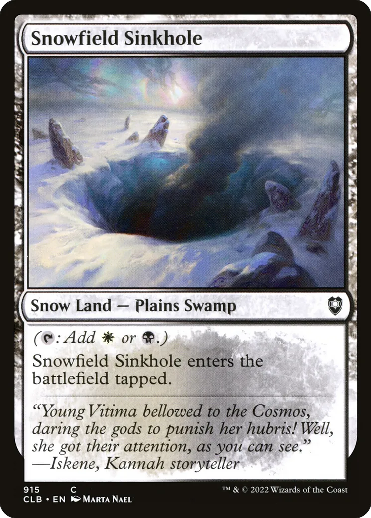 Snowfield Sinkhole — Commander Legends: Battle for Baldur's Gate — Magic: The Gathering