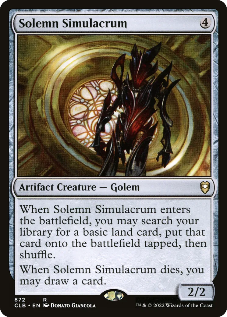 Simulacre solennel — Commander Legends: Battle for Baldur's Gate — Magic: The Gathering