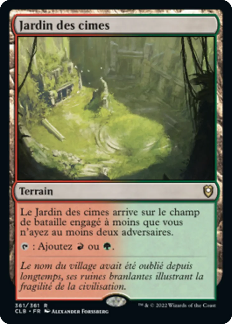 Jardin des cimes — Commander Legends: Battle for Baldur's Gate — Magic: The Gathering