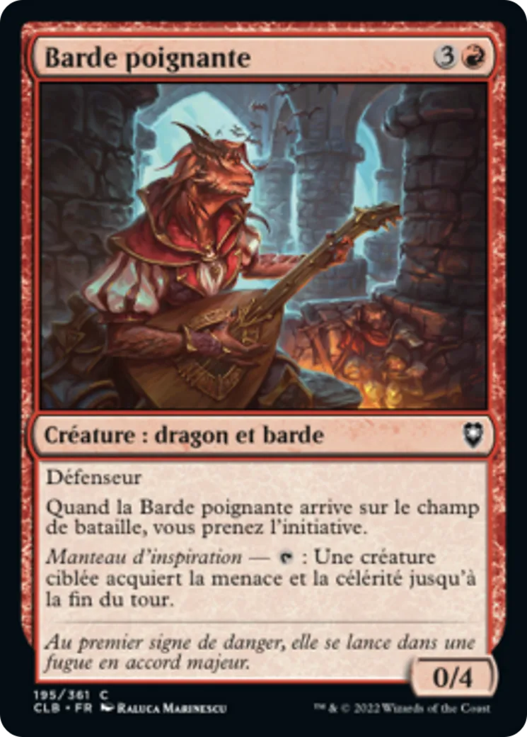 Barde poignante — Commander Legends: Battle for Baldur's Gate — Magic: The Gathering
