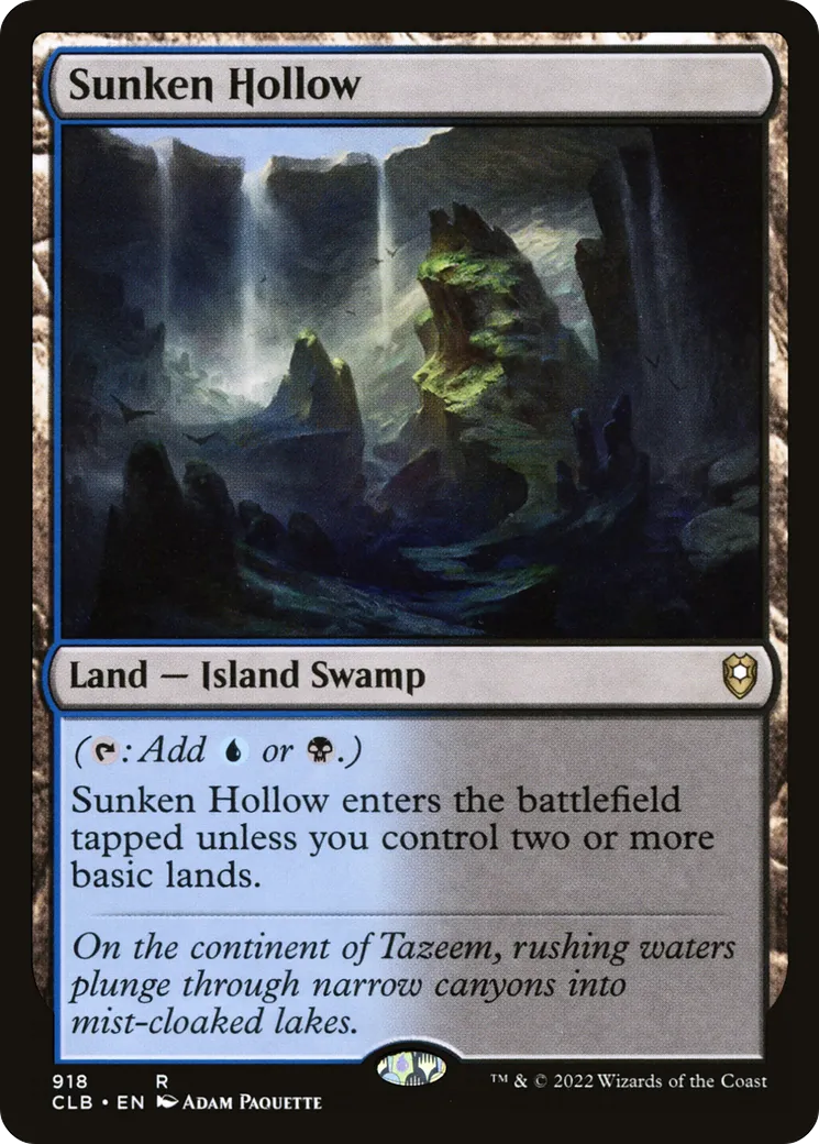 Sunken Hollow from Commander Legends: Battle for Baldur's Gate - Magic: The Gathering