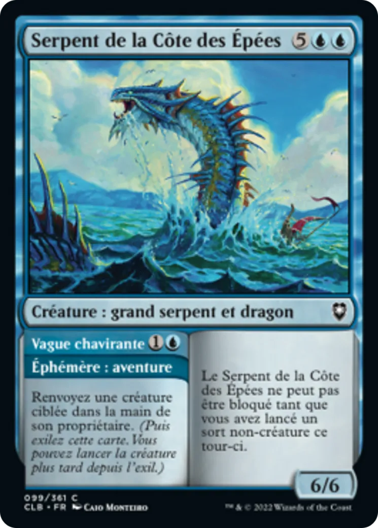 Serpent de la Côte des Épées // Vague chavirante — Commander Legends: Battle for Baldur's Gate — Magic: The Gathering