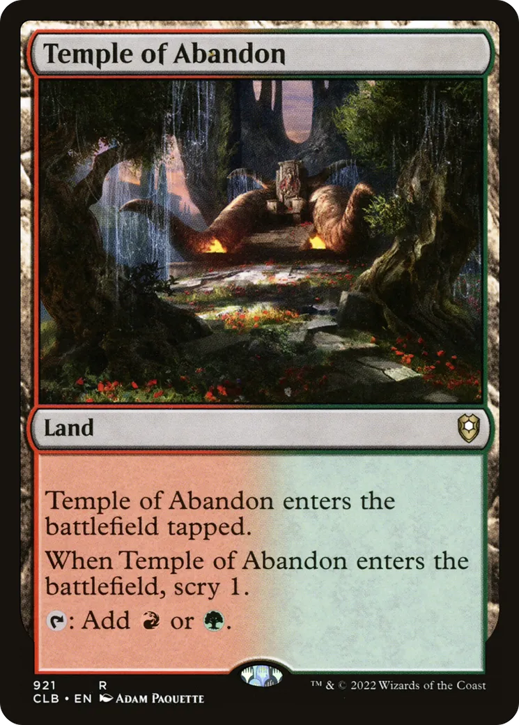 Temple of Abandon — Commander Legends: Battle for Baldur's Gate — Magic: The Gathering