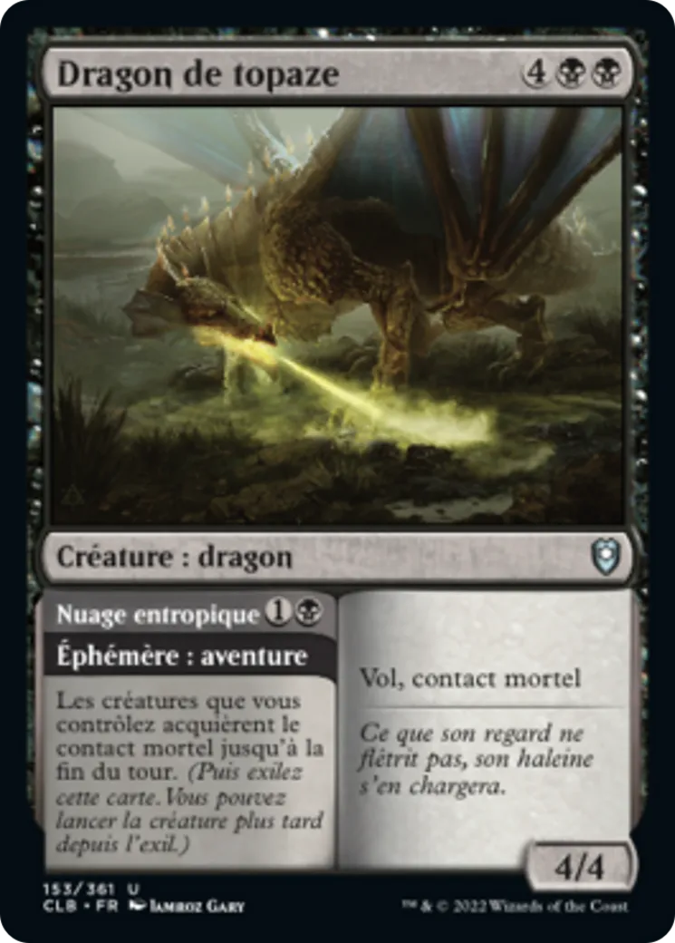 Dragon de topaze // Nuage entropique from Commander Legends: Battle for Baldur's Gate - Magic: The Gathering