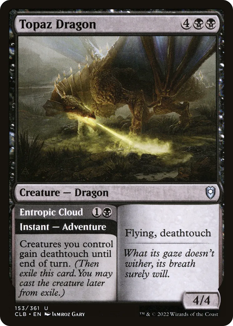Topaz Dragon // Entropic Cloud — Commander Legends: Battle for Baldur's Gate — Magic: The Gathering
