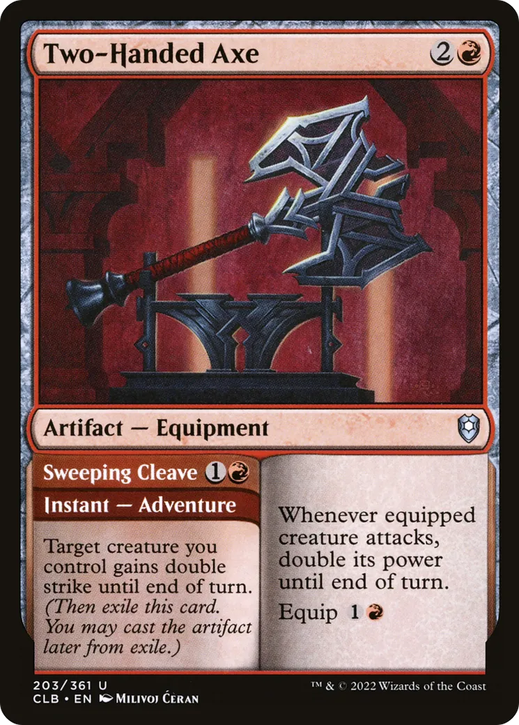 Two-Handed Axe // Sweeping Cleave — Commander Legends: Battle for Baldur's Gate — Magic: The Gathering