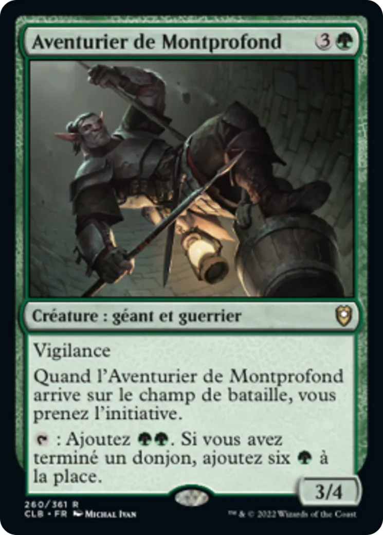 Aventurier de Montprofond — Commander Legends: Battle for Baldur's Gate — Magic: The Gathering