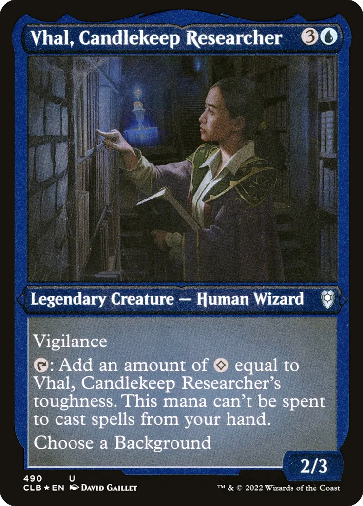 Vhal, Candlekeep Researcher — Commander Legends: Battle for Baldur's Gate — Magic: The Gathering