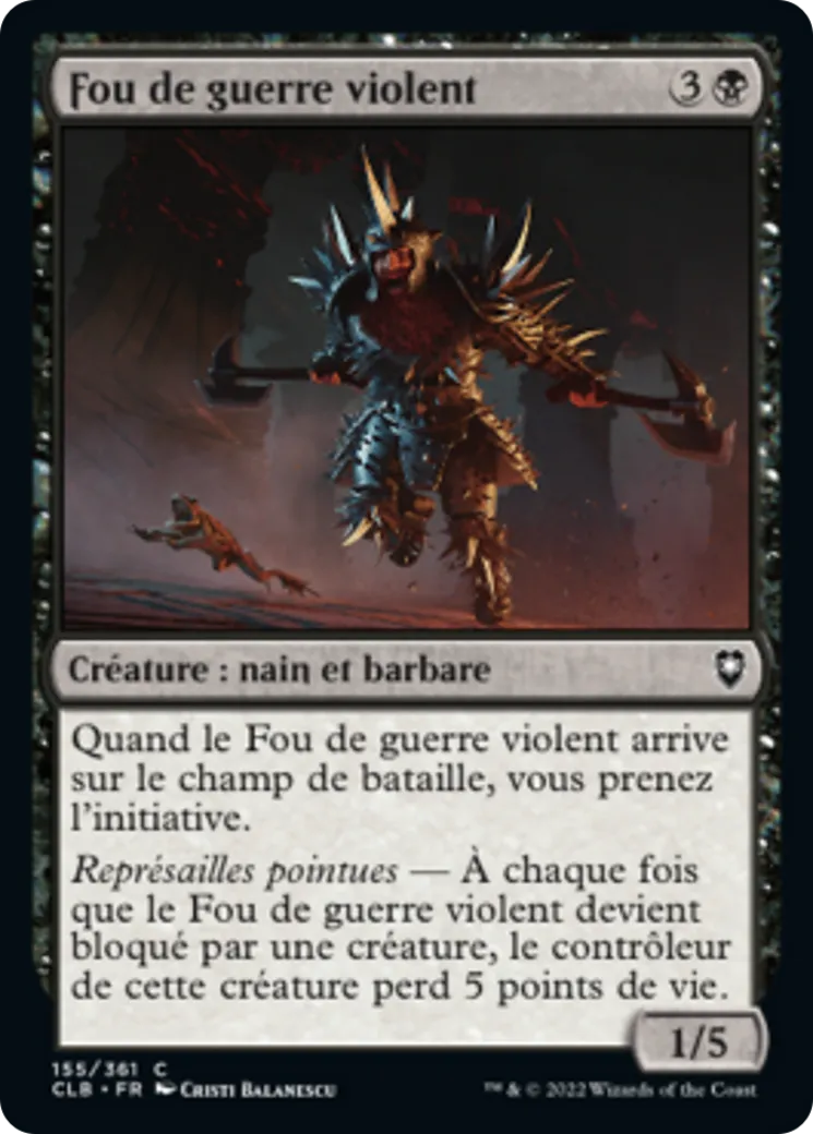 Fou de guerre violent from Commander Legends: Battle for Baldur's Gate - Magic: The Gathering
