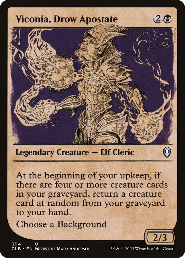 Viconia, apostate drow — Commander Legends: Battle for Baldur's Gate — Magic: The Gathering