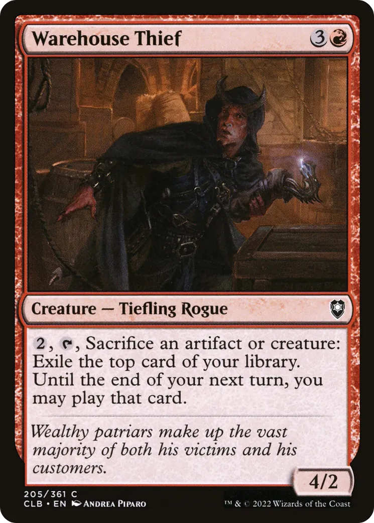 Warehouse Thief from Commander Legends: Battle for Baldur's Gate - Magic: The Gathering