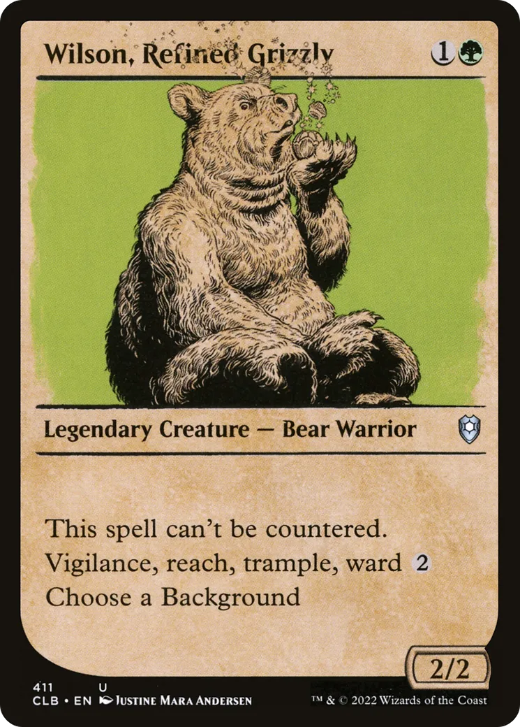 Wilson, grizzly raffiné — Commander Legends: Battle for Baldur's Gate — Magic: The Gathering