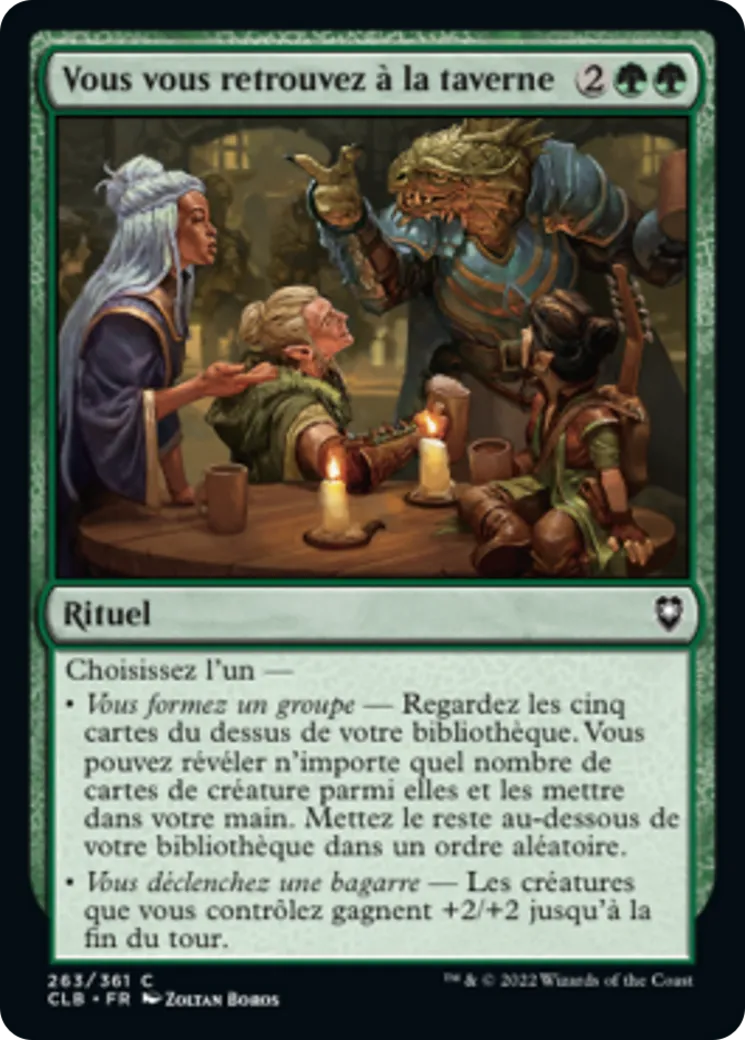 Vous vous retrouvez à la taverne — Commander Legends: Battle for Baldur's Gate — Magic: The Gathering