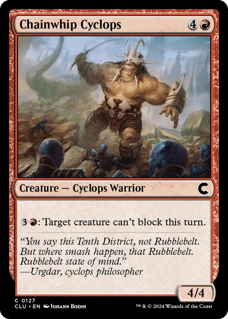 Chainwhip Cyclops — Ravnica: Clue Edition — Magic: The Gathering