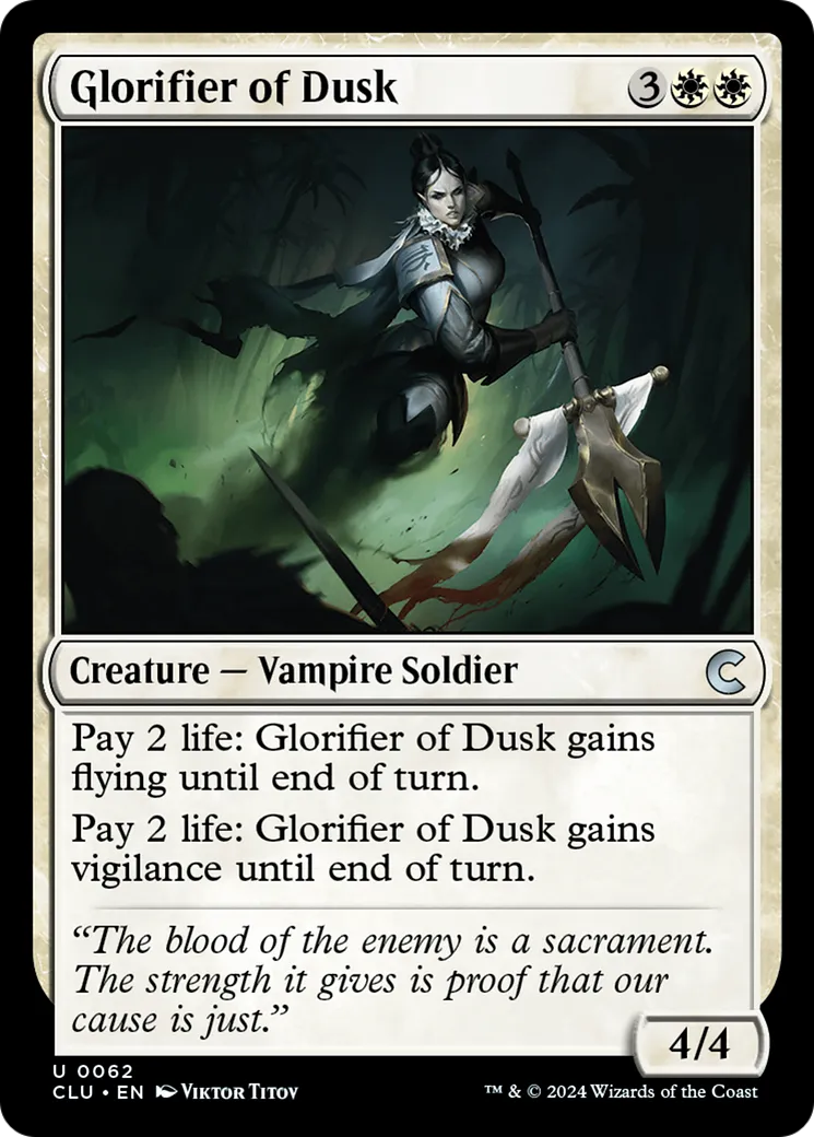 Glorifier of Dusk — Ravnica: Clue Edition — Magic: The Gathering