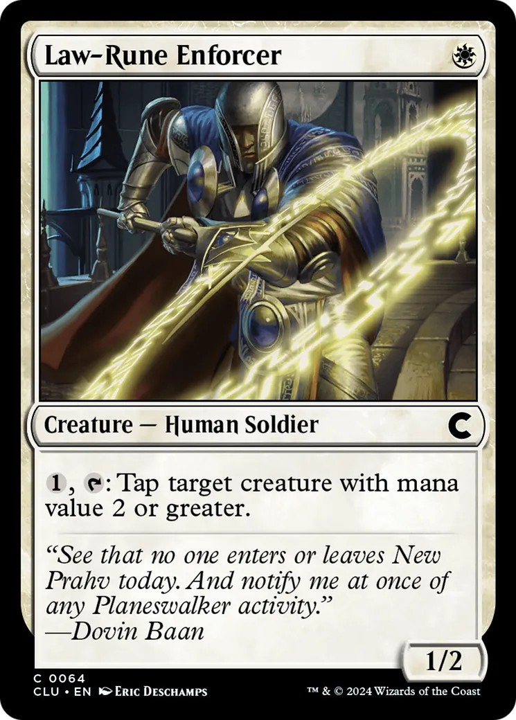 Law-Rune Enforcer — Ravnica: Clue Edition — Magic: The Gathering