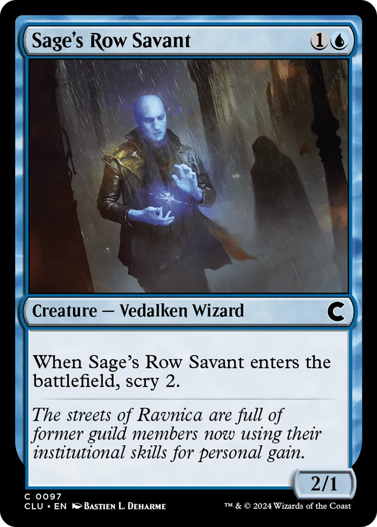 Sage's Row Savant — Ravnica: Clue Edition — Magic: The Gathering