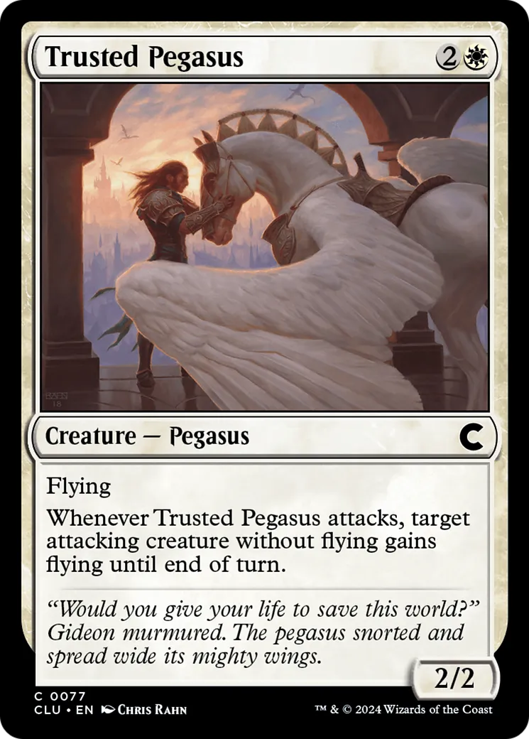 Trusted Pegasus — Ravnica: Clue Edition — Magic: The Gathering