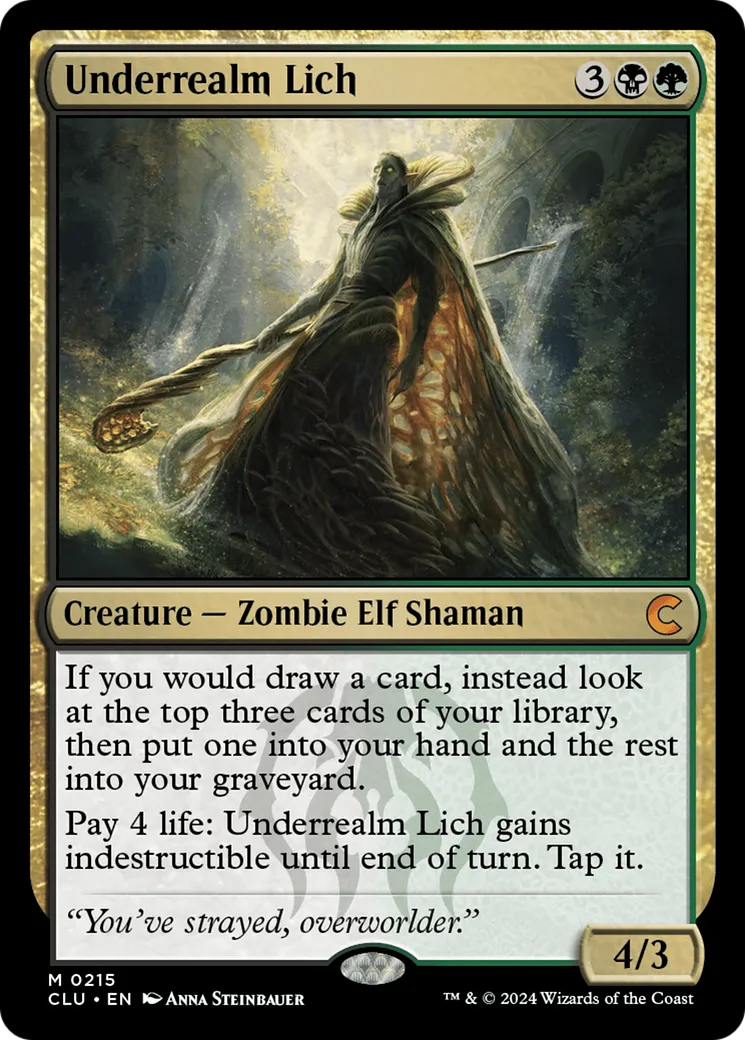 Underrealm Lich — Ravnica: Clue Edition — Magic: The Gathering