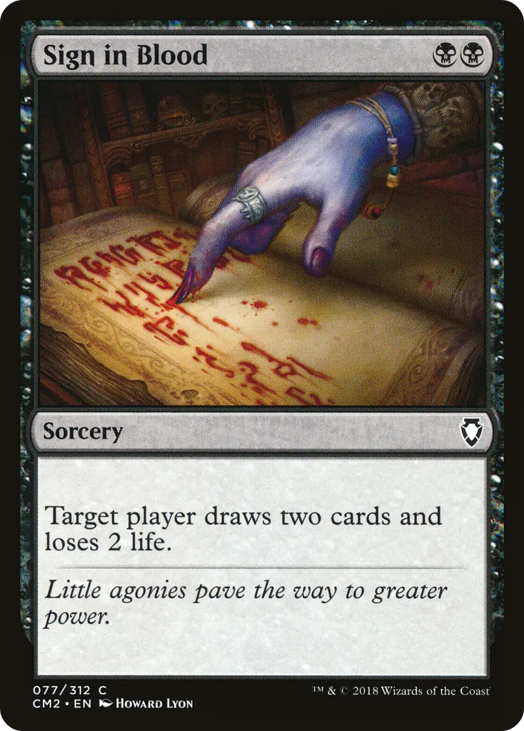 Signature de sang from Commander Anthology Volume II - Magic: The Gathering