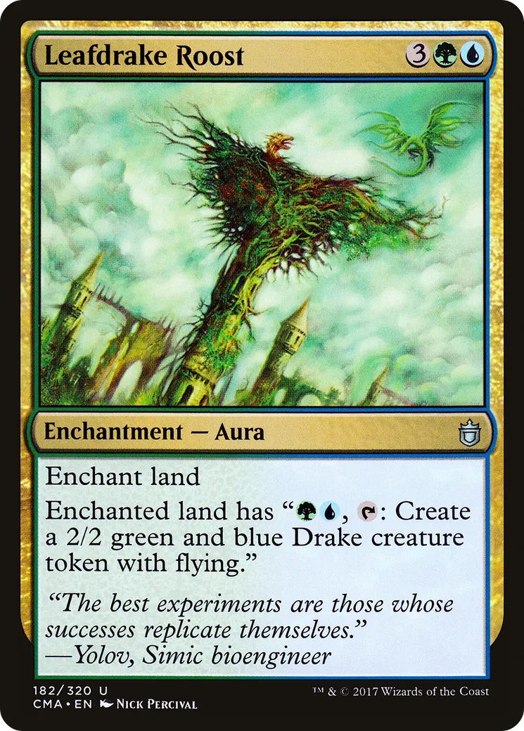 Perchoir du drakôn aux feuilles — Commander Anthology — Magic: The Gathering