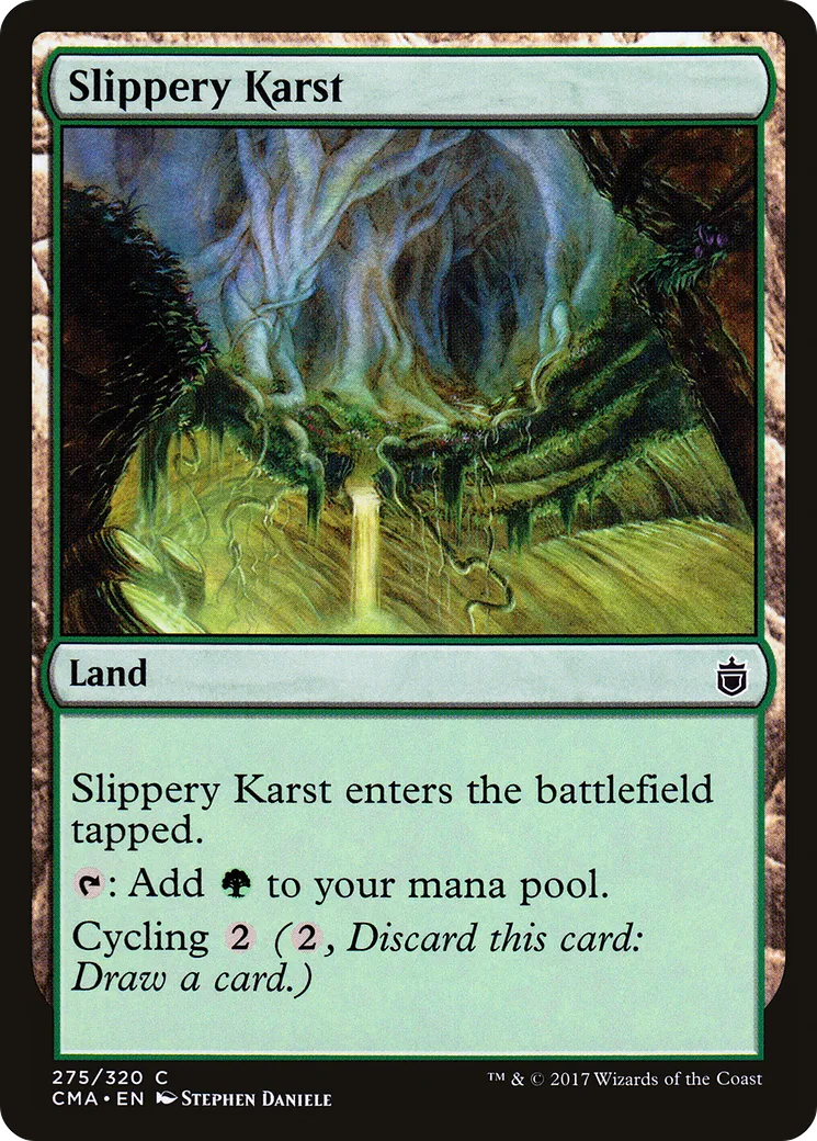 Slippery Karst — Commander Anthology — Magic: The Gathering