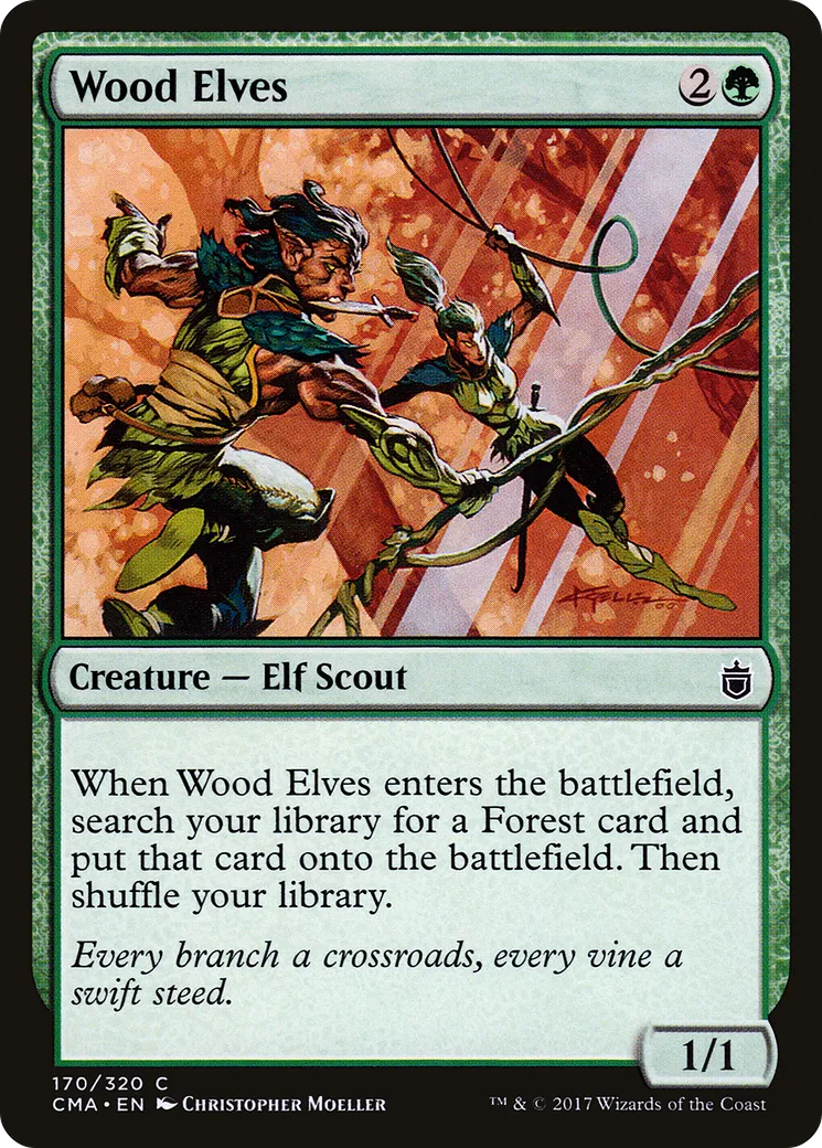 Wood Elves — Commander Anthology — Magic: The Gathering